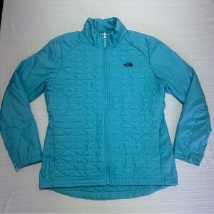 The North Face ThermoBall Insulated Jacket Womens Large Teal Full Zip